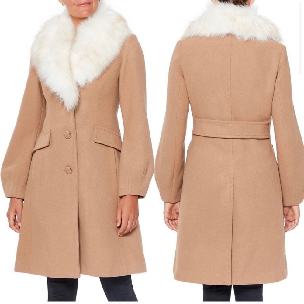 NWT KATE SPADE FUR LINED COAT!